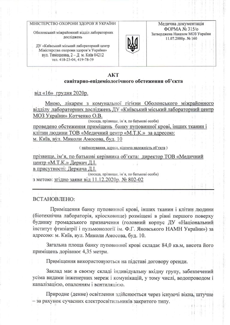 Report on the sanitary and epidemiological inspection of…
